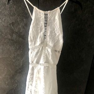 White halter dress